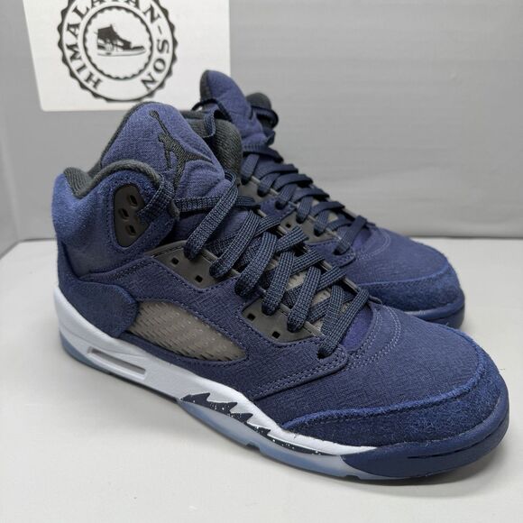 Air Jordan 5 Retro Midnight Navy Sneaker FN5452-400 Youth Sz 6Y Women 7.5 Bgrade main image 2